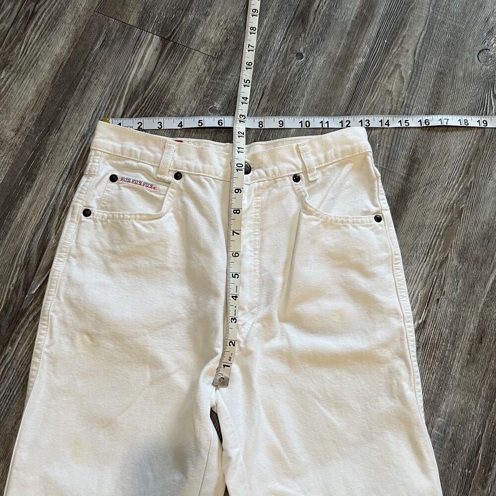 Vintage F.U.’s Jeans Off White Straight Leg Denim (29, fits 26x30) - Picture 7 of 9
